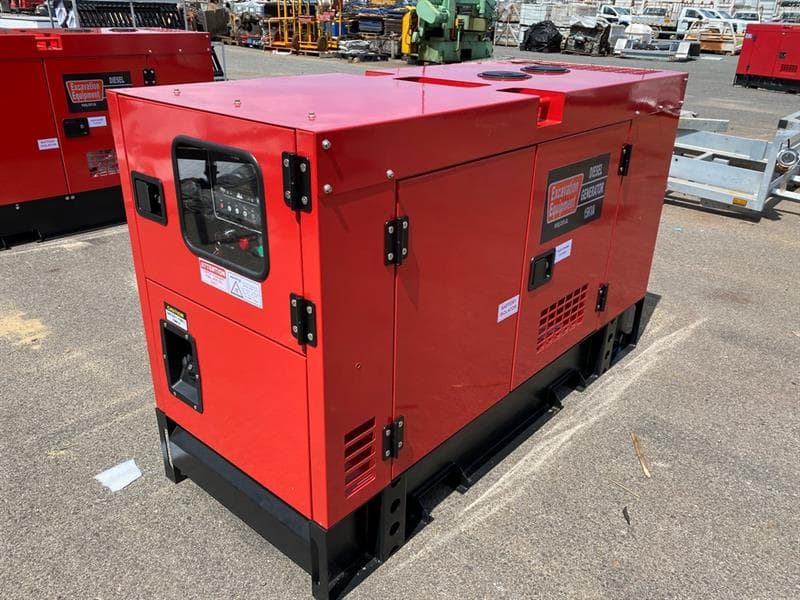 Unused Silenced 15kVA Single Phase Generator, Model: EXEQ 15-1, 4 Cylinder Diesel Engine, Single Phase, Emergency Stop, Battery Isolator, Li…